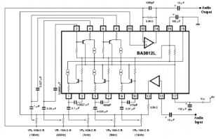 Schematic 5-band equalizer